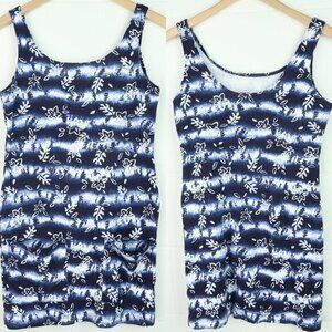 Vtg Jantzen Coastal Zone S Tank Top Tunic Minidress Swim Coverup Tight Dress